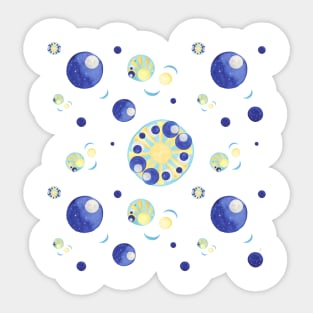 Fun abstract galaxy pattern Sticker